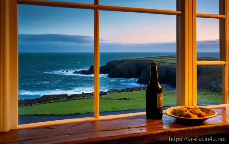 아일랜드의 크리스마스와 연말연시 문화 - Prompt 1: Serene Irish Winter Coastline to Cozy Pub Interior** 아일랜드의 크리스마스와 연말연시 문화 - Prompt 1: Serene Irish Winter Coastline to Cozy Pub Interior**